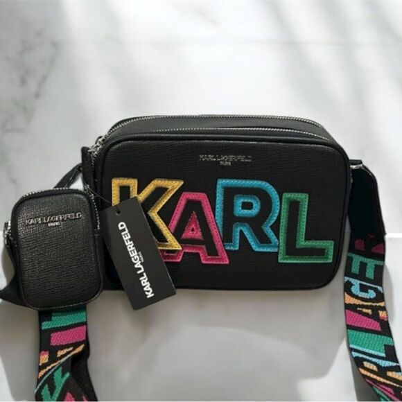 NWOT Karl Lagerfeld black crossbody - Picture 1 of 6